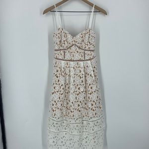 Lulus Pinnacle of Prestige Lace Midi Dress